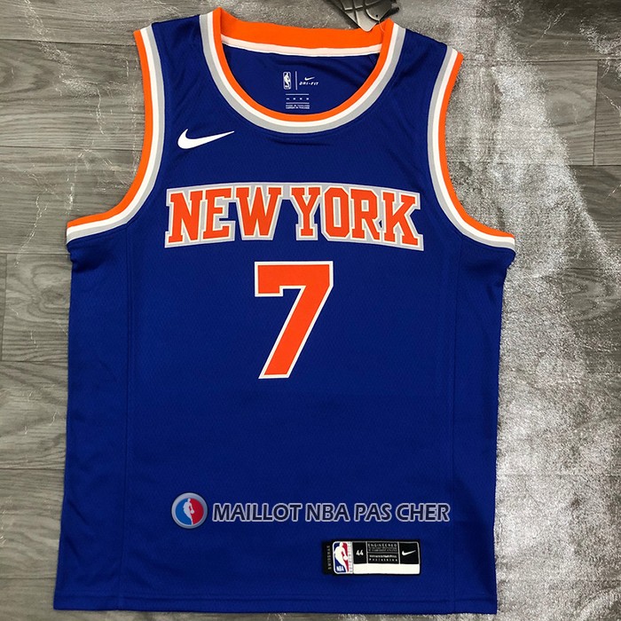 Maillot New York Knicks Carmelo Anthony NO 7 Icon Bleu